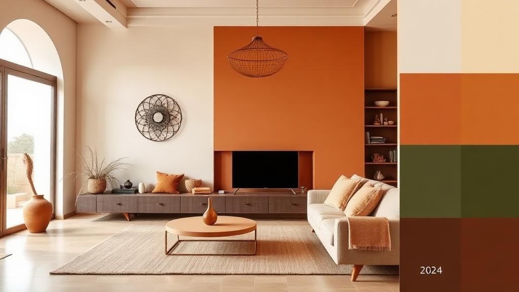 Tendances couleurs 2024 en décoration intérieure : palette tunisienne - Tendances décoration Tunisie - Guide conseils meubles et aménagement intérieur