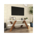 Meuble TV Basic Forme – Blanc & Noyer – 120 cm