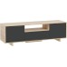Meuble TV Dmora Visalia – 3 portes, style moderne, couleur chêne