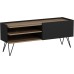 Meuble TV moderne – Noir avec effet bois