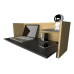 Bureau Flottant Moderne - Mobilarg - Coloris Chêne/Noir
