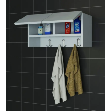 Meuble mural de salle de bain avec 3 crochets – Blanca Homs, Blanc